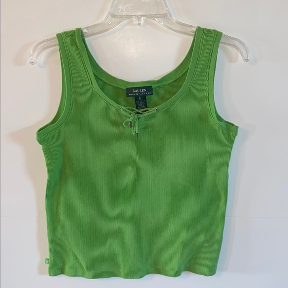 🆑 5/$25 Ralph Lauren Lime Green Tank Top